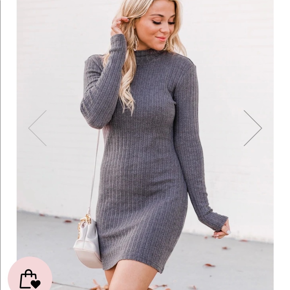 Pink lily sweater dress